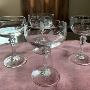 Twelve Princess House, champagne glasses